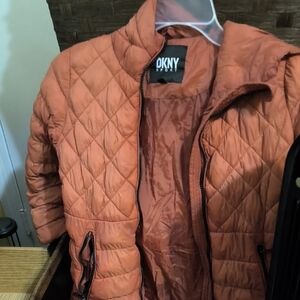 DKNY Kids Quilted Orange Puffer Jacket